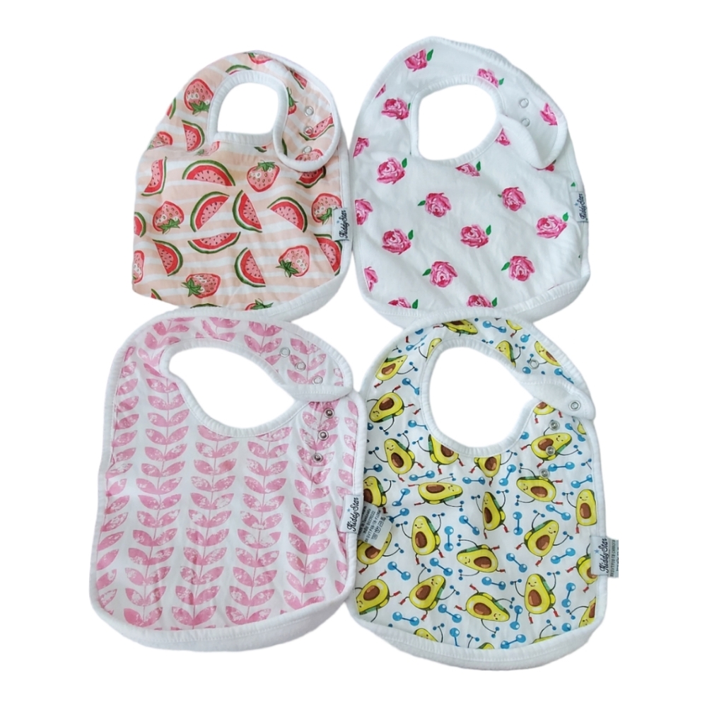 Bundle Organic Cotton Toddler Bibs| Extra Large Drooling Bibs| Teething Bibs|